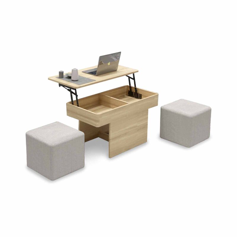 Lift-top Coffee Table-hazel Oak LEKHA-image 2