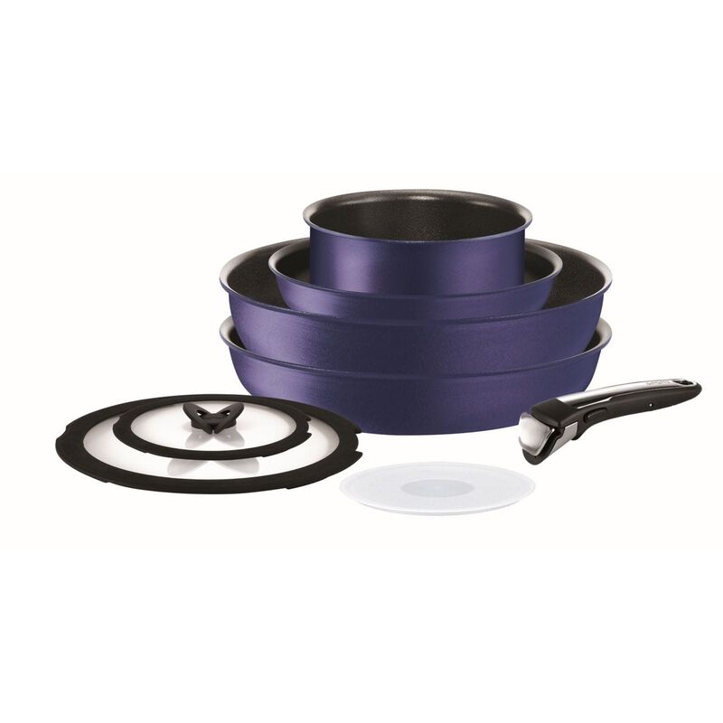 TEFAL Ingenio Expertise Blue 8pc Set L67290-image null