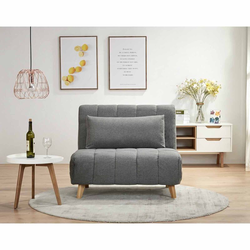 Single Sofa Bed Grey TESSA-image 3