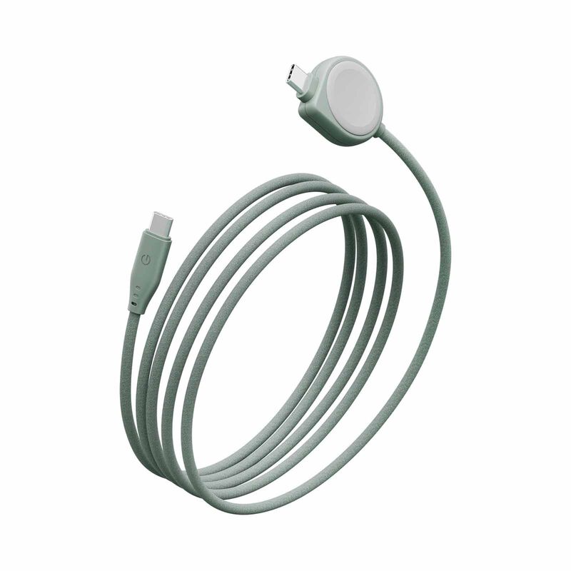ENERGEA Flow Duo Watch, 2-in-1 C To C + Watch Cable, 480mbps, 60w, 1.5m -sage CBL-FLDWATCH-SAG-image 1