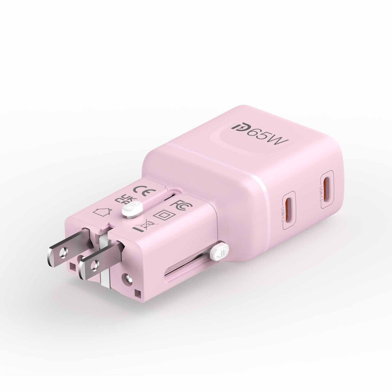 MAZER Infinitetravel Pocket Gan Pd65w 2c Travel Charger-pink M-IFTRAVEL565-PK-image 2