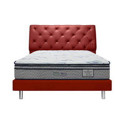KINGKOIL Super Single Size Mattress W/bedframe And Headboard GREEN NATURE MOSSY