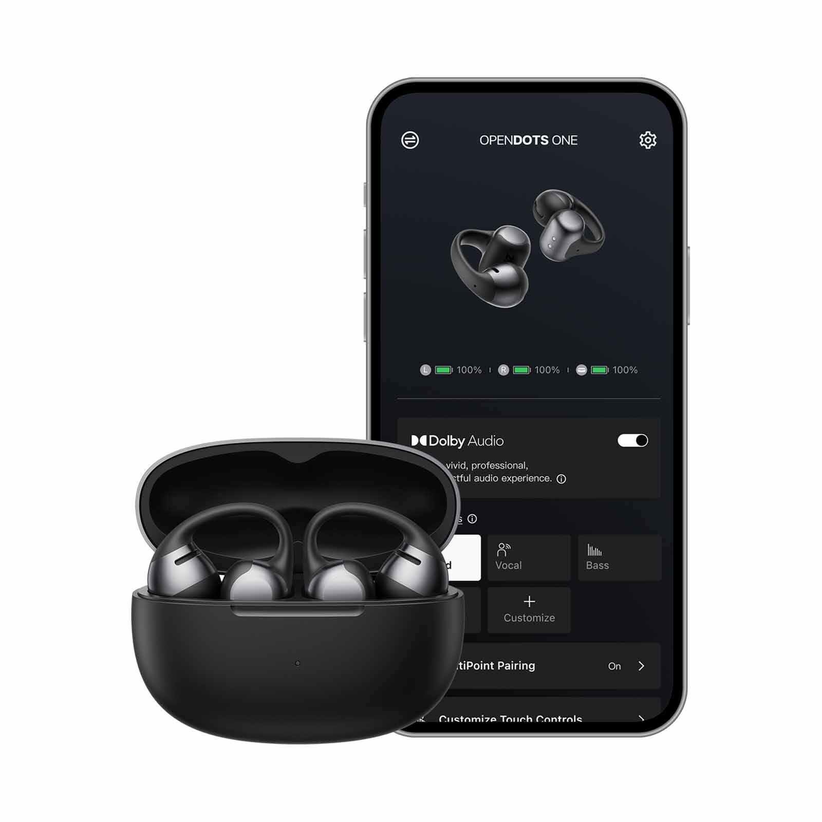 Shop SHOKZ Opendots One Open-ear True Wireless Earbuds - Black