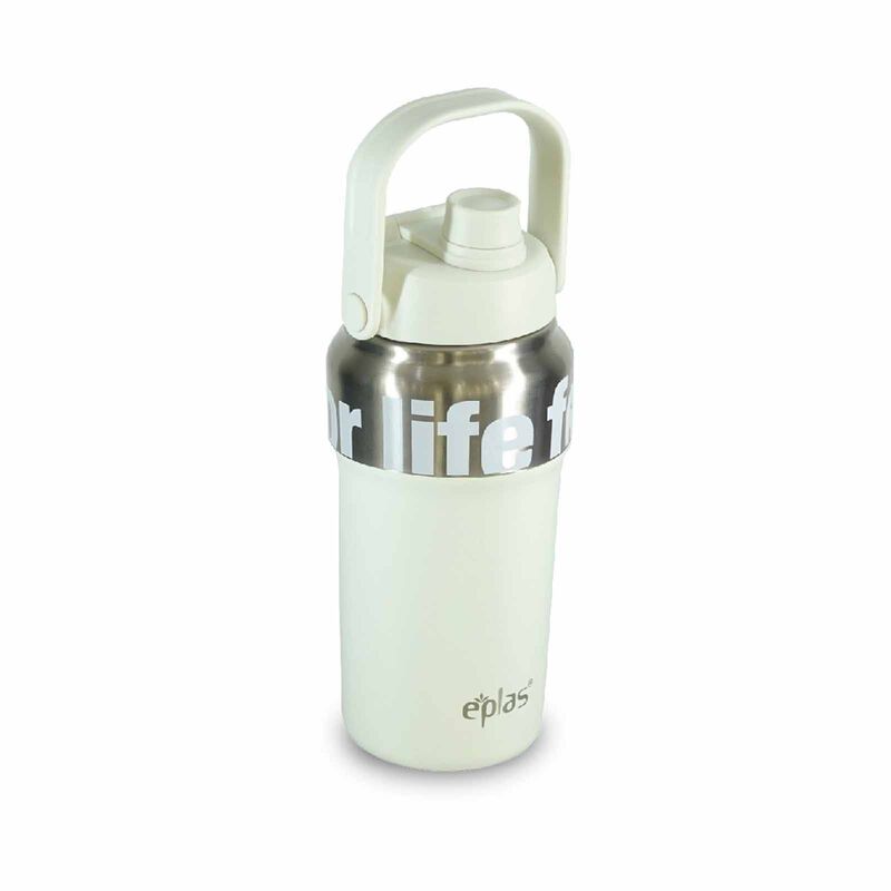 EPLAS 304 S/s Sporty Thermos Flask With Handle (1000ml) -crystal White EVH-1000-image 1