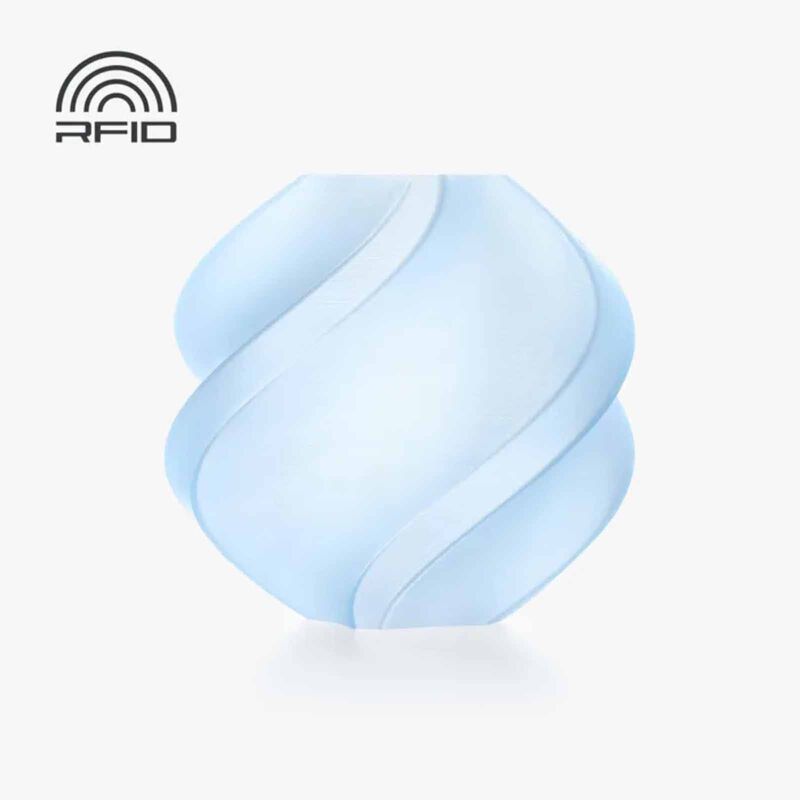 BAMBU LAB Filament Pla Translucent - Ice Blue - With Reusable Spool BAM-A17-B0-1.75-1000-SPL-image null