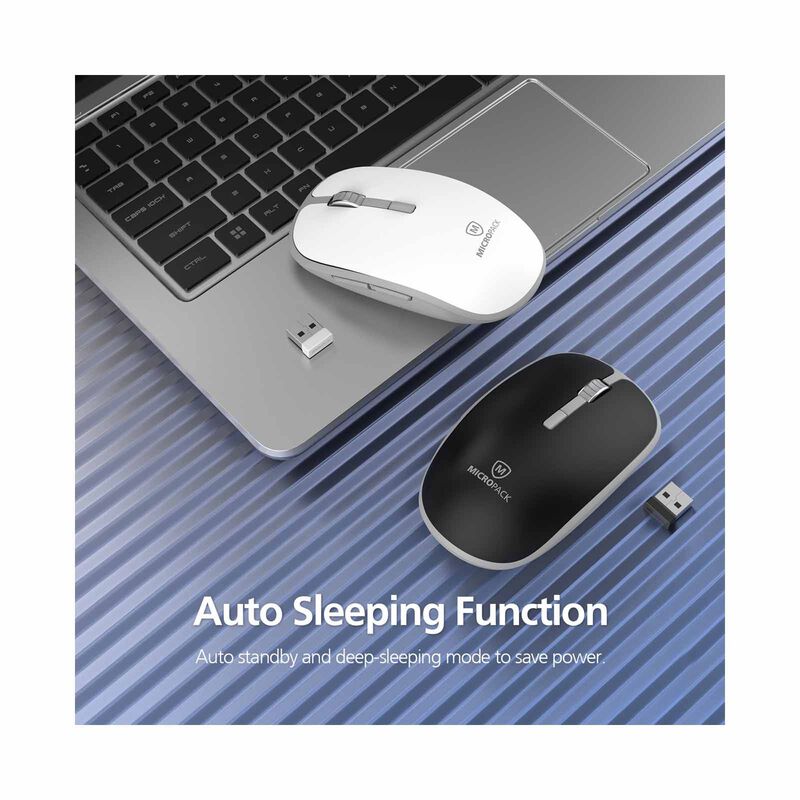 MICROPACK Speedy Slient 2 Dual Modes Wireless Mouse - White MP-729B-WH-image 6