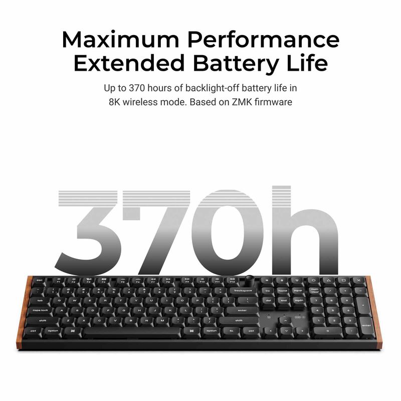 KEYCHRON K5 Ultra 8k 100% 108 Keys Black Knob Rgb Hot-swap Milk Pom Banana Switch KYCN-K5U-H4-image 8