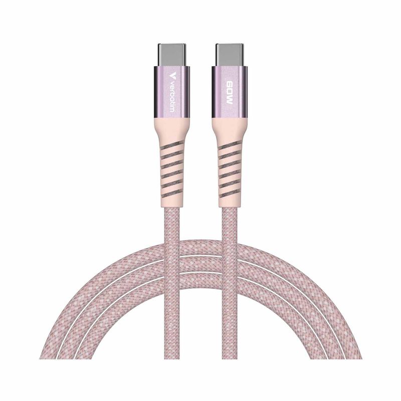 VERBATIM Sync & Charge Usb-c To Usb-c 60w Magnetic 120cm - Pink VM31853-image 1