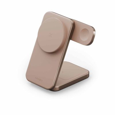 ENERGEA Magtrio Plus, 3in1 Foldable Qi2 Magnetic Fast Wireless Charger - Gold MAG-TRIOPLUS-GLD