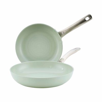 CIRCULON Halo With Laserdefense Ceramic Nonstick Frypan Twin Pack Set (20.3/25cm) - Sage 16157