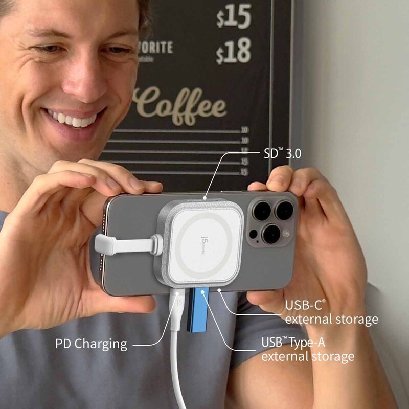 J5CREATE Usb-c Multi-function Hub For Iphone-white JCH168W-image 8