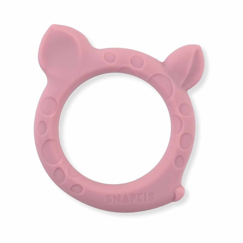 SNAPKIS Dark Pink DEER SIL TEETHER-image null