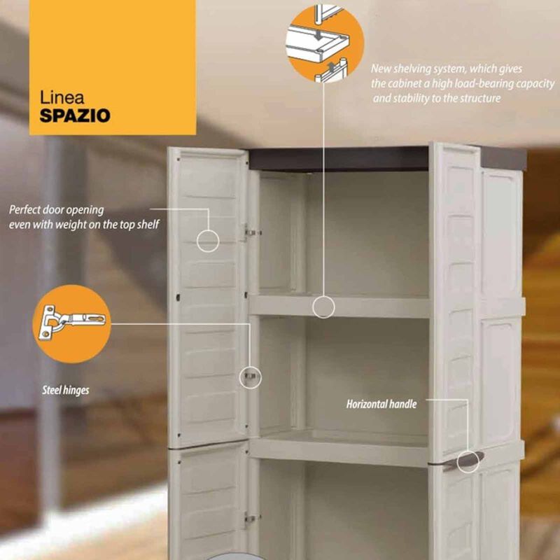 ARTPLAST Linea Spazio Multipurpose Cabinet 70x39x165cm SPAZIO-image 3