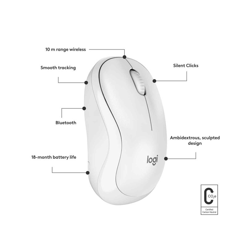 LOGITECH M240 Silent Bluetooth Mouse - Offwhite 1y 910-007123-image 7