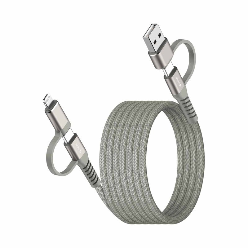 MAZER Infinitelink Cobra Magnetic 2m/60w Fast Charging Cable-titanium M-COBRA-C62DUO-TN-image 1