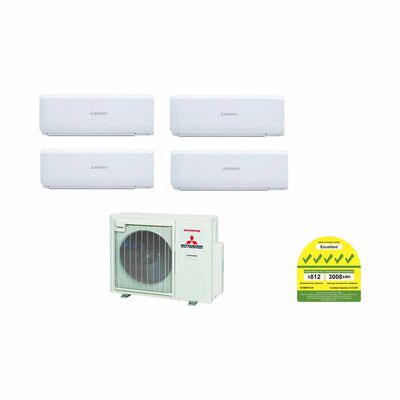 MHI Mhi Scm 8kwh Condenser Unit System 4 (9000btu X 2, 12000btu X 1, 18000btu X 1) SCM80YS-W+SRK10YVS-W X 2 +SRK13YVS-W + SRK18YVS-W