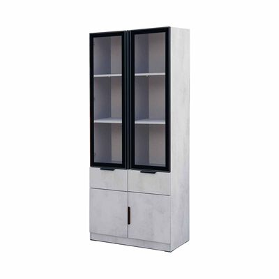 SMARTBOX Book Cabinet (solid Plywood) PISTO GREY