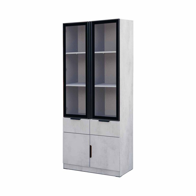 SMARTBOX Book Cabinet (solid Plywood) PISTO GREY-image null