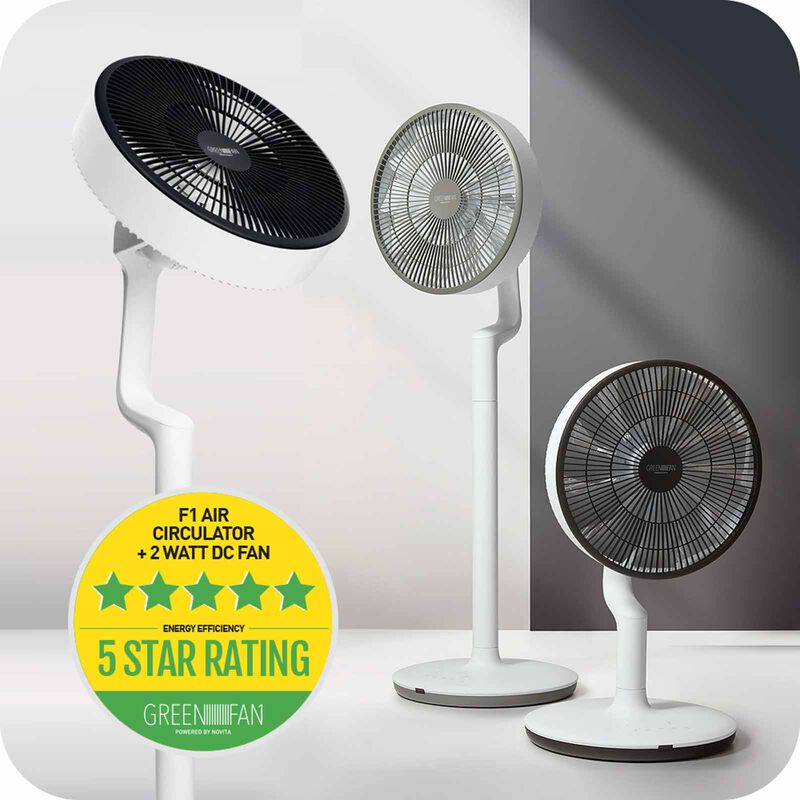 NOVITA Greenfan F-1 White (with Black Grille) F-1 BLACK GRILLE-image 4