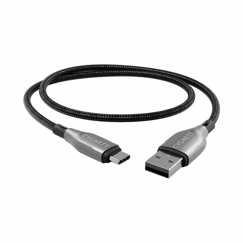 CYGNETT Armoured Usb-c To Usb-a (usb 2.0) Cable - Black 1m CY4681PCUSA-image 2