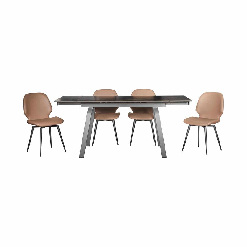 5 Piece Extendable Dining Set NEW HACTON-image 2