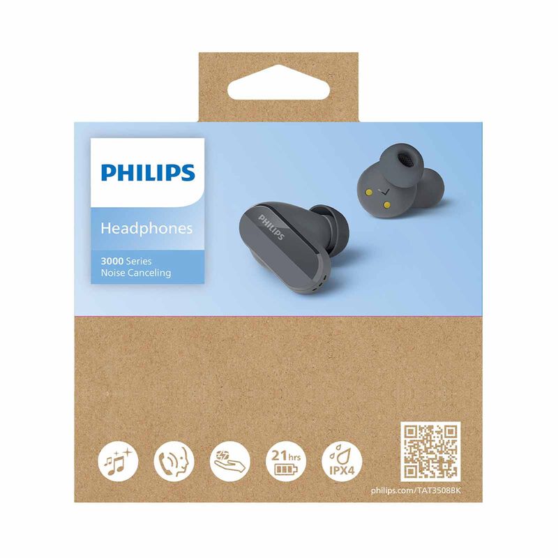 PHILIPS True Wireless In-ear Headphones Anc Black TAT3508BK/00-image 7