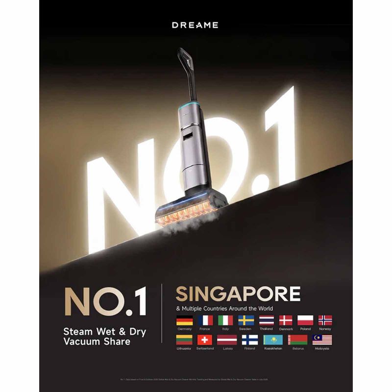 DREAME H16 Steam Wet & Dry Cordless Vacuum Cleaner DM-H16STM-GL-image 3