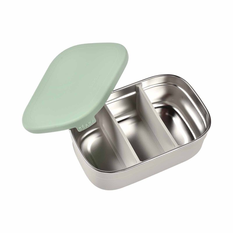 BEABA Lunch Box - Sage Green (online) STAINLESS STEEL-image 4