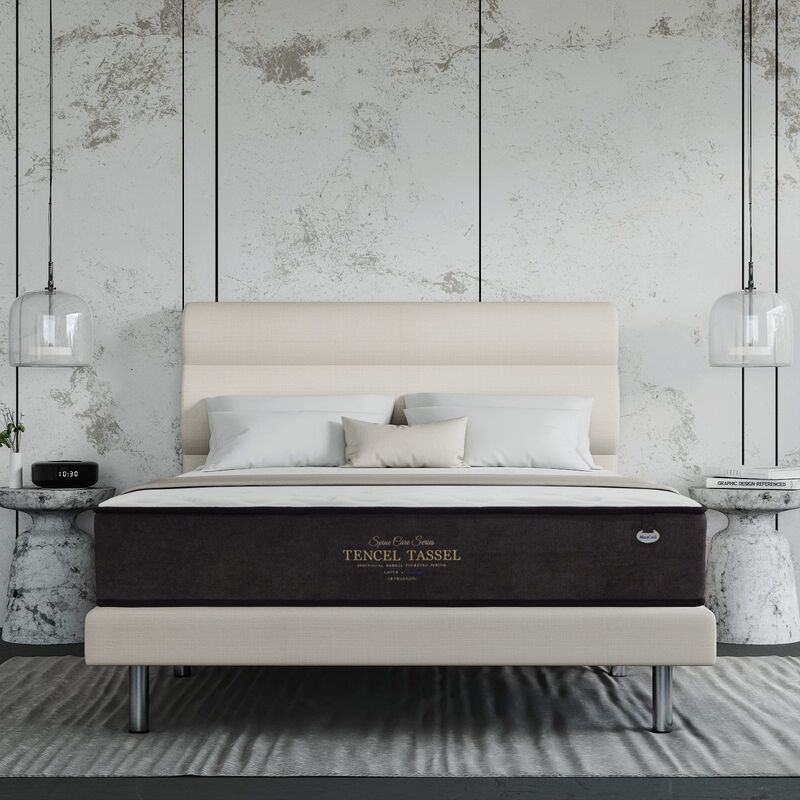 MAXCOIL Super Single Size Mattress SPINECARE TENCEL TASSEL-image 3