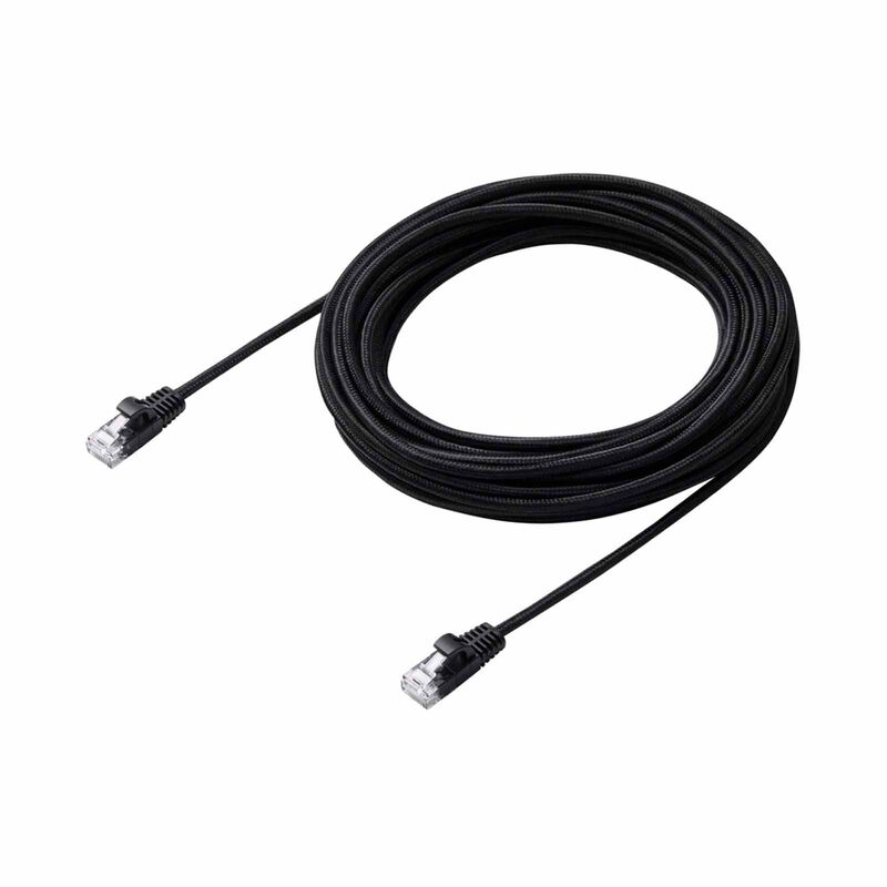 ELECOM Cat 6a Lan Cable Mesh 10m - Black LD-GPAM/BK100-image 2