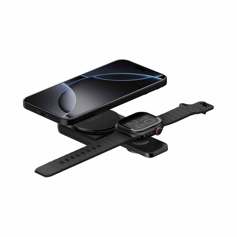 ENERGEA Magduo, 2in1 Foldable Qi2 Magnetic Fast Wireless Charger - Gunmetal MAG-DUO-GUN-image 5