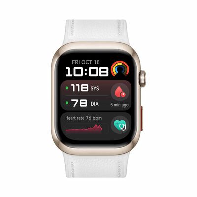 HUAWEI Watch D2 Gold Aluminum Alloy Case, White Strap HW-LUCA-B10L-GOLD