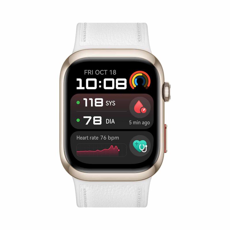 HUAWEI Watch D2 Gold Aluminum Alloy Case, White Strap HW-LUCA-B10L-GOLD-image 1