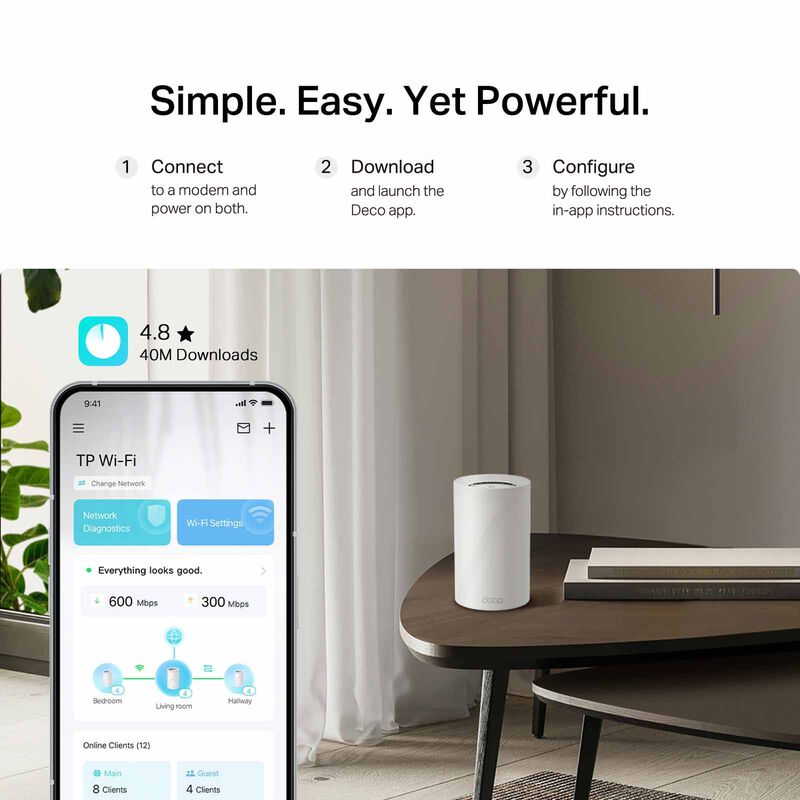 TP LINK Be14000 Tri-band Whole Home Mesh Wifi 7 System DECO BE68 (3-PACK)-image 4