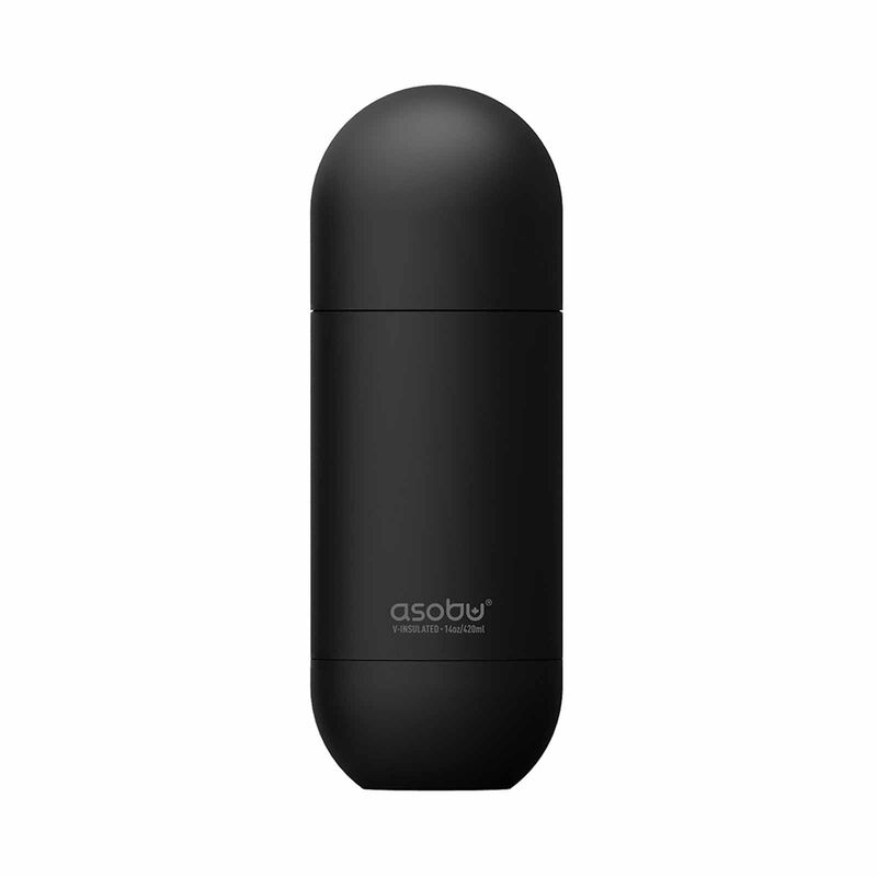 ASOBU Puramic Orb Water Bottle Black 420ml ASBV30BK-image 1