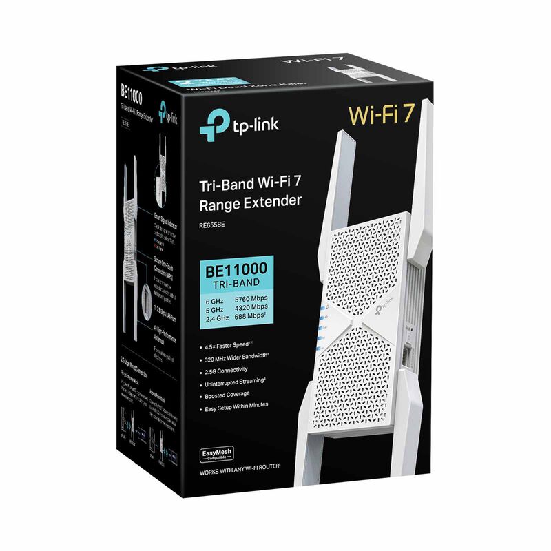TP LINK Be11000 Tri-band Wi-fi 7 Range Extender TPL-RE655BE-image 7