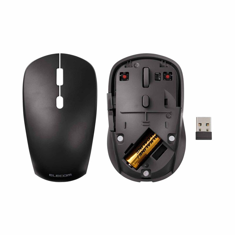 ELECOM 6 Btn Dual Mode Silent Mouse - Black M-MY30MBSBK-G-image 3
