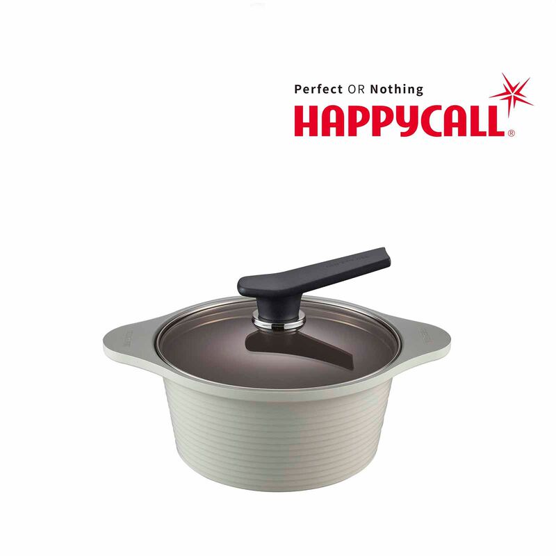 HAPPYCALL Onde Ih 20cm Stock Pot - Ivory 4003-1202-image null