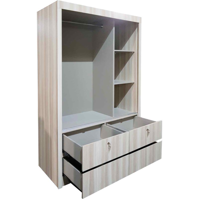 SMARTBOX 2 Door Sliding Wardrobe W Drawer YORKSHIRE-image 2