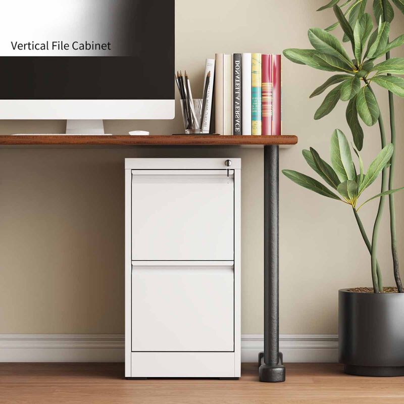 STEELCRAFT Filex 2 Drawer Vertical Filing Cabinet White38 X 50 X 73 H FILEX-image 10