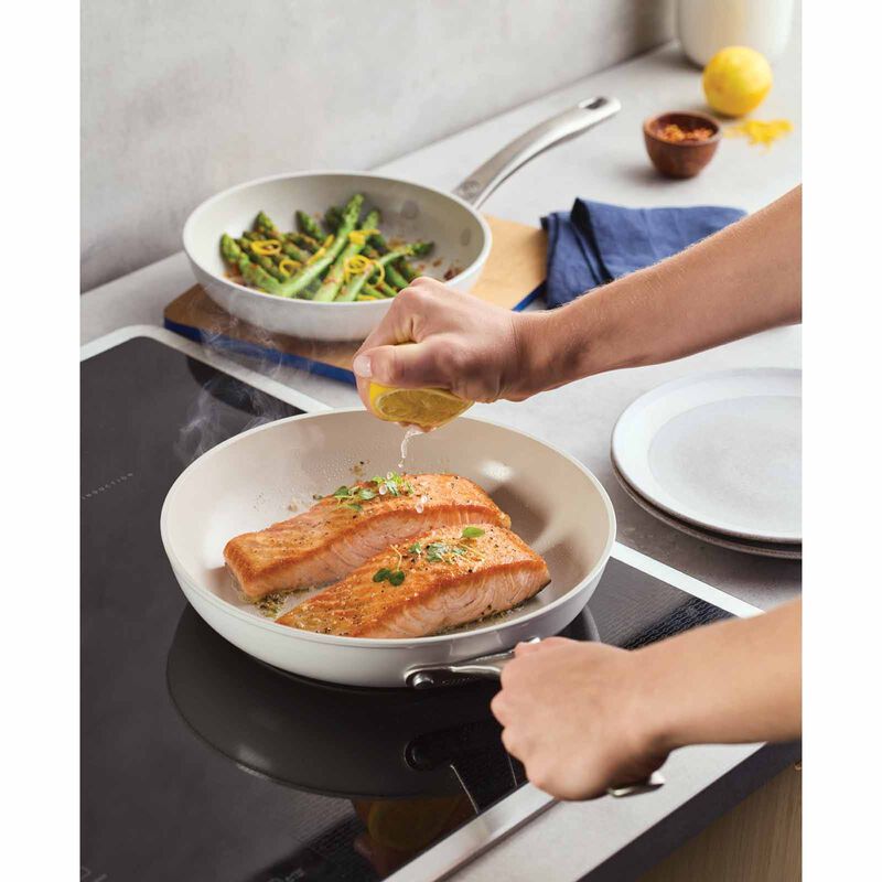 CIRCULON Halo With Laserdefense Ceramic Nonstick Frypan Twin Pack Set (20.3/25cm) - Pearl White 16152-image 5