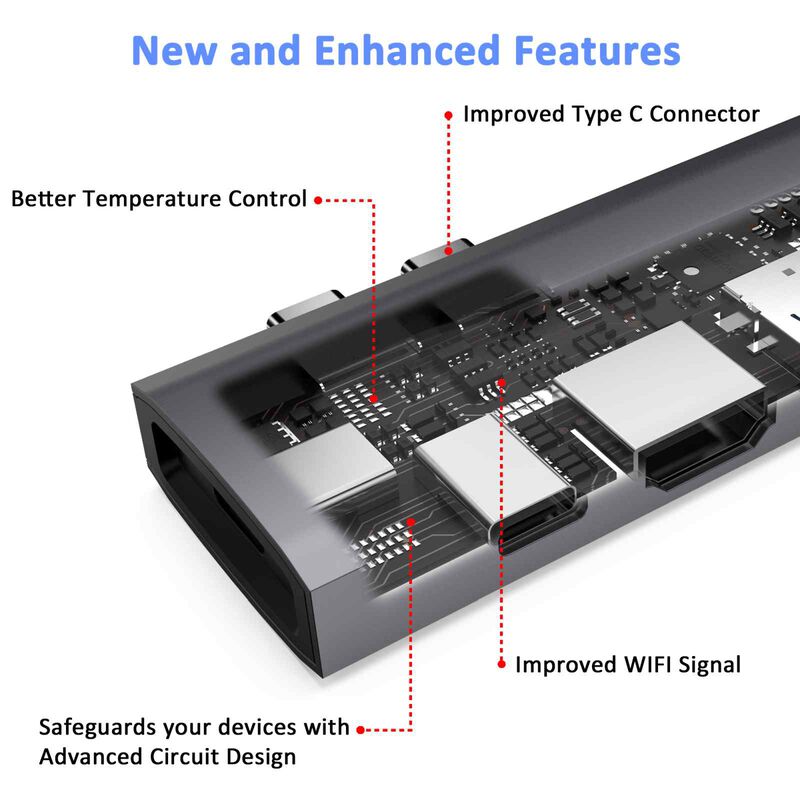 FLUJO Usb C Multi-function Adapter Macbook Pro Thunderbolt CH-50-G-image 4