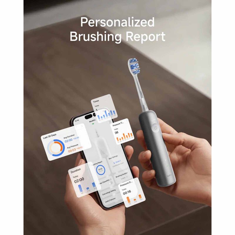 LAIFEN Wave Pro Electric Toothbrush -silver Aluminium WAVE PRO SILVER ALUMINIUM-image 12