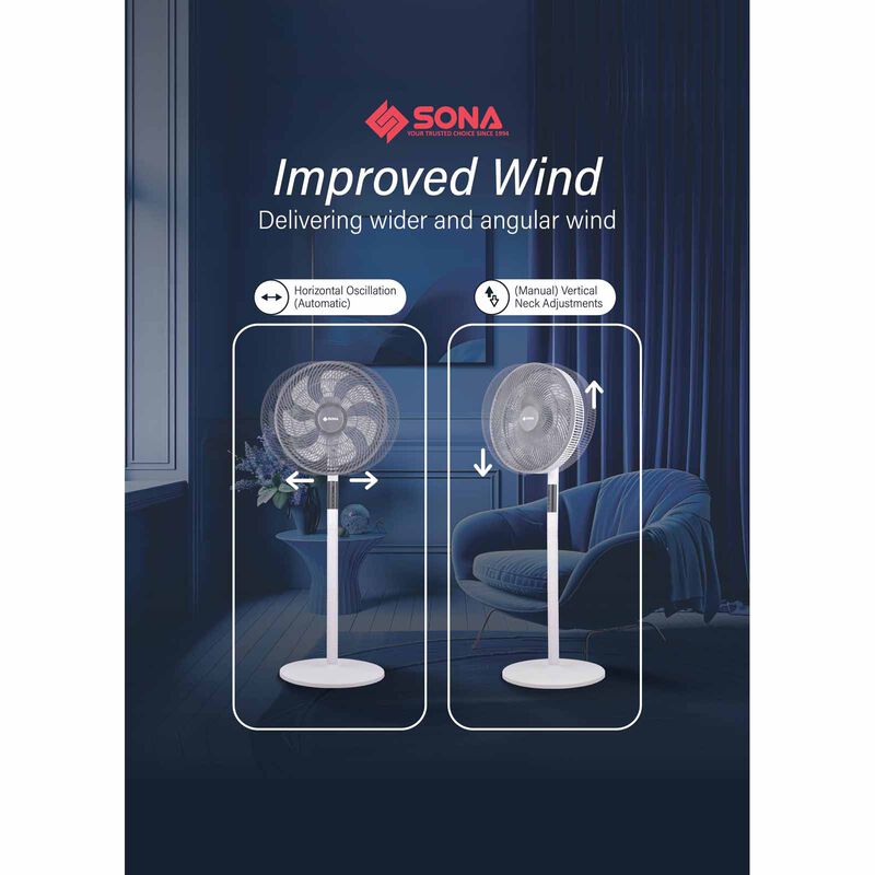SONA 14 In Dc Stand Fan (2 In 1) With Remote Control SFS9014DC-image 8
