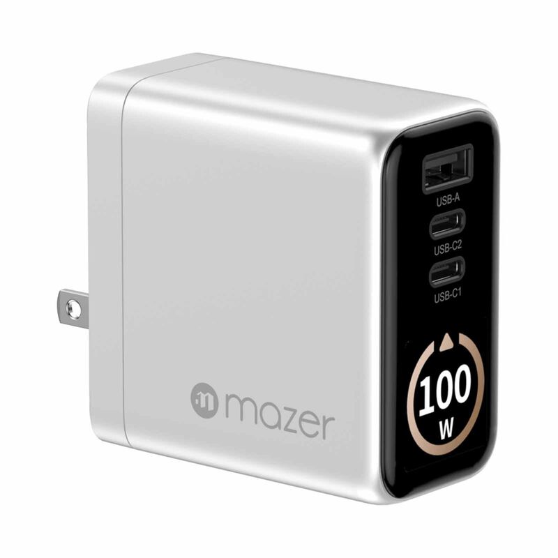 MAZER Aiprestige Gan Pd100w 2c1a With Travel Plugs-silver M-AI-G100W-V7-SV-image 3