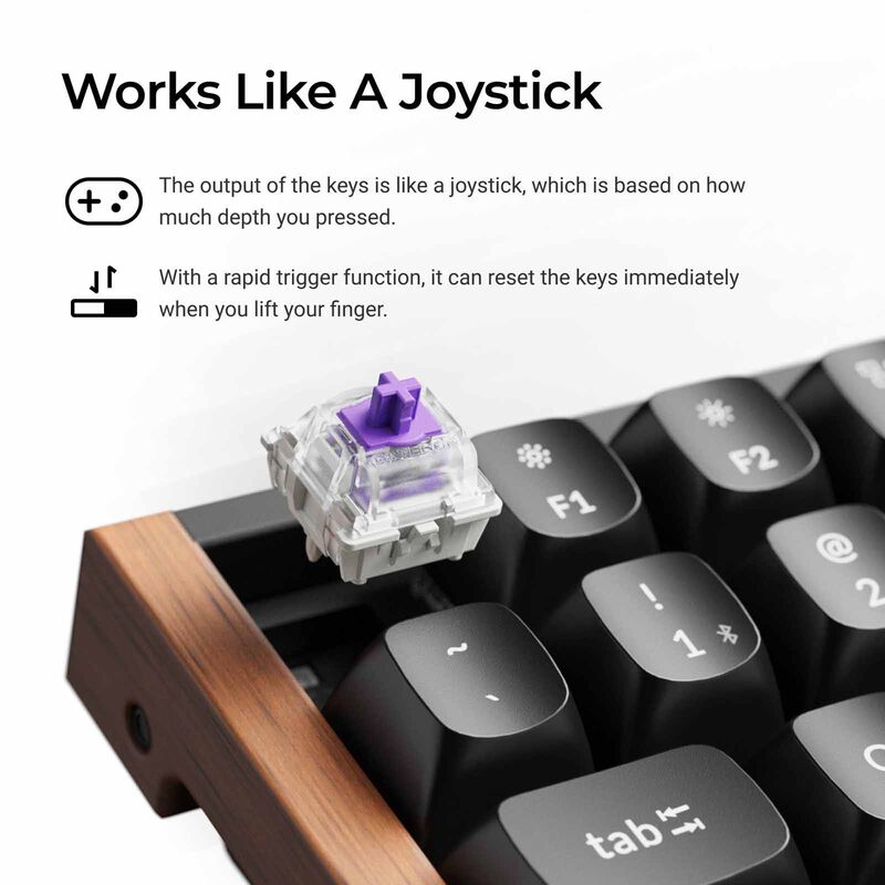KEYCHRON K4 He Wireless Magnetic Switch Custom Keyboard, 96% 104 Key, Black Full Assembled, Rgb, Hot-swap, Ha KYCN-K4H-F1-image 6