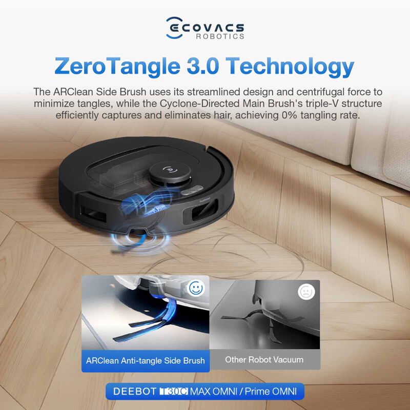 ECOVACS Deebot T30c Max Omni Robotic Vacuum Cleaner - Black DLX71 - BLACK-image 6