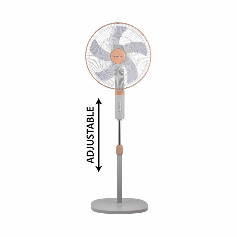 MISTRAL 16 In Dc Stand Fan (wood-grey) MSF1653D-WG-image 1