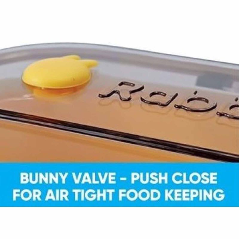 TRAVELJOY Bunny Bpa-free Bento Box (1200ml) Lemon Yellow TJBENTO-YEL-image 4