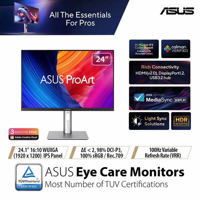 ASUS 24.1in Proart Wuxga 100hz Monitor PA248QFV